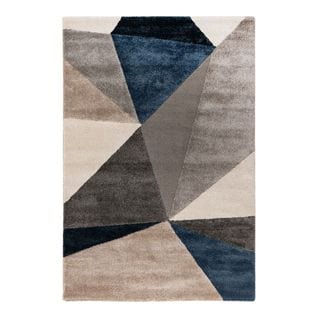 Tapis Graphique Design Rectangle Emy Bleu 80x150