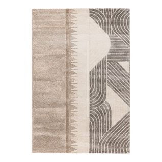 Tapis Design Poils Ras Taupe Gobi Taupe 80x150