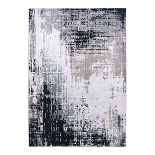 Tapis Gris Lavable En Machine Abstrait Design Malone Gris 120x170