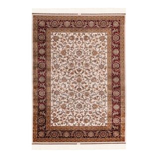 Tapis Avec Franges Oriental Rectangle Luxe Heriz Crème 200x290