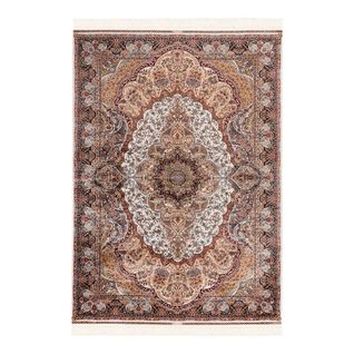 Tapis D'orient Crème Luxe Avec Franges Chiraz Crème 140x200