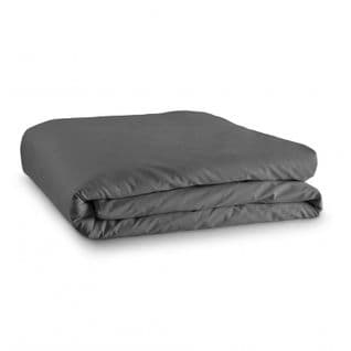 Housse De Couette 240 X 220 Unie Anthracite 100% Coton / 57 Fils/cm²