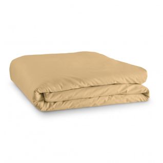 Housse De Couette 240 X 220 Unie Taupe 100% Coton / 57 Fils/cm²