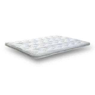 Surmatelas Wave 200 x 200 cm - Microfibre - 4 sangles de maintien