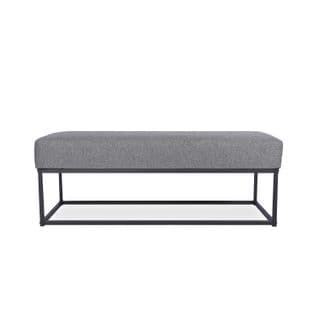 Banquette Clarisse Tissu Gris Foncé Pieds Noirs