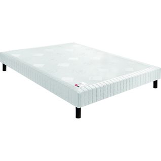 Sommier Confort Ferme Nature + Pieds Ecru 140x190