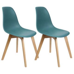 Lot De 2 Chaises Scandinaves Bleu Céladon - Melya