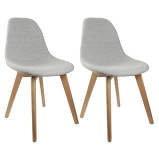 Lot De 2 Chaises Scandinaves Grises - Medyna