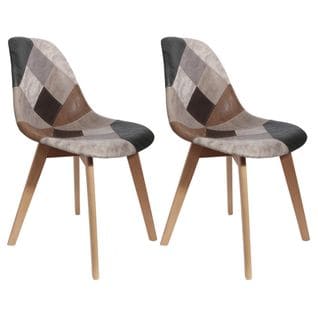 Lot De 2 Chaises Scandinaves Aspect Vieux Cuir - Melo