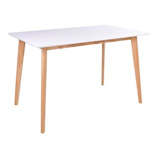 Table Repas 120x70cm Naturelle Et Blanche - Gram
