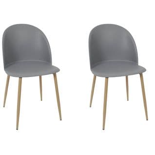 Lot De 2 Chaises Scandinaves Grises - Maddy