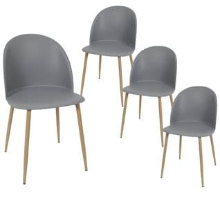 Lot De 4 Chaises Scandinaves Grises - Maddy