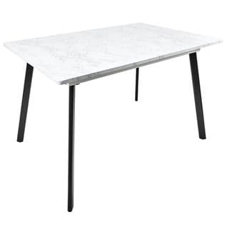 Table Repas 120cm Allongeable Imitation Marbre - Mios