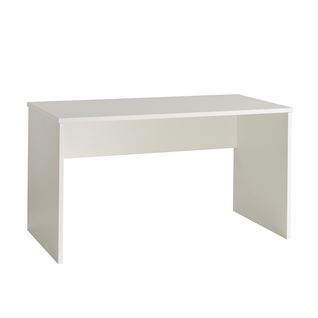 Bureau Droit Blanc 140cm Avec Voile De Fond - Nash White