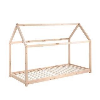 Lit Cabane 90x200cm En Pin Naturel - Pega