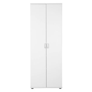 Armoire 2 Portes 6 Compartiments Coloris Blanc - Teo