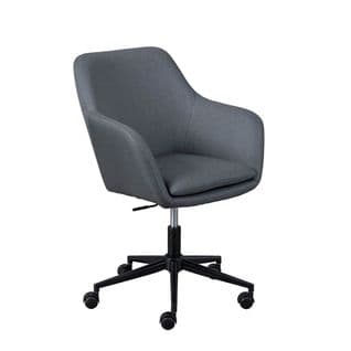 Fauteuil De Bureau Sur Roulettes Tissu Gris - Valka