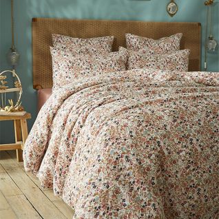 Housse De Couette 200x200cm Gaze De Coton Motif Liberty - Isis