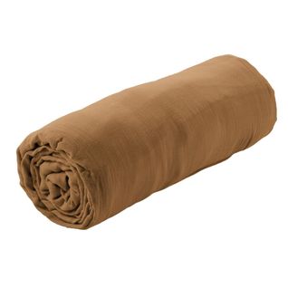 Drap Housse 160x200cm Gaze De Coton Camel - Ourea