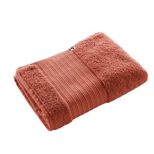 Serviette De Douche 70x130cm En Coton Bio Coloris Terracotta - Emma