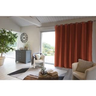 Rideau Thermique Occultant 280x260cm Coloris Terracotta - Keeper