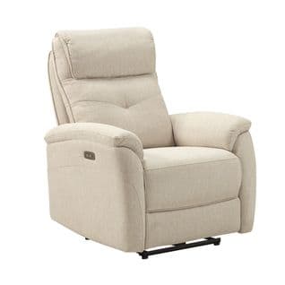 Fauteuil Electrique Tissu Polyester Beige - Saragosse