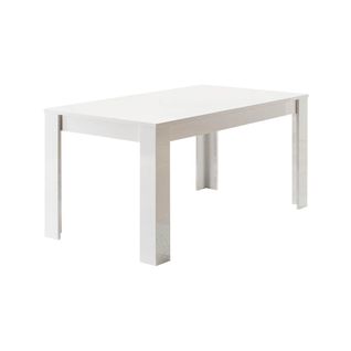 Table De Repas Rectangulaire 160x90cm Laquée Blanc - Clark