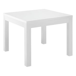 Table De Repas Carrée 100cm Laquée Blanc Brillant - Deyton