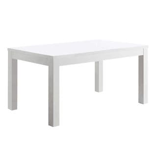 Table Rectangulaire 138x80cm Laquée Blanc Brillant - Deyton