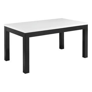 Table Rectangulaire 190x90cm Laquée Noir Et Blanc Brillant - Deyton