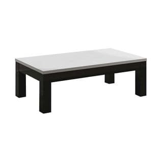 Table Basse L127cm Laquée Noir Et Blanc Brillant - Deyton