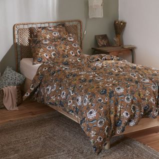 Housse De Couette 140x200cm Gaze De Coton Motifs Fleurs - Oxalis