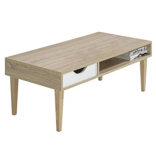 Table Basse 1 Tiroir 1 Niche Effet Bois - Aneby