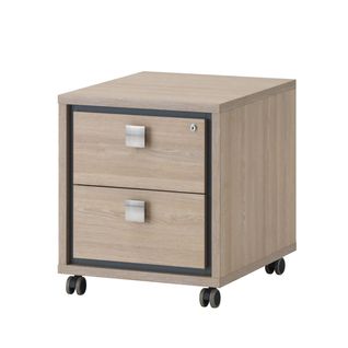 Caisson à Roulette Aspect Bois H50cm Pour Bureau - Lydia