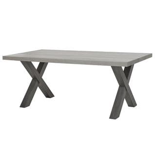 Table Rectangulaire 185cm Effet Bois Grisé - Leif