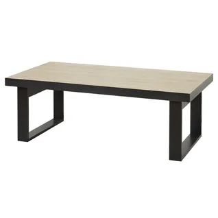 Table Basse Effet Bois Clair Piètement Anthracite - Jackson