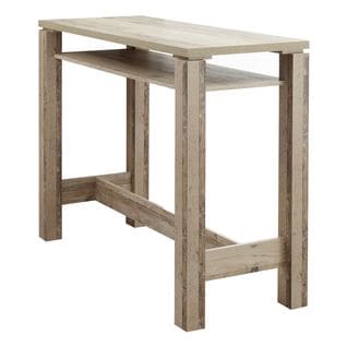 Table Bar 120cm Avec Etagère Aspect Bois Vieilli - Cookie