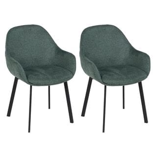 Lot De 2 Fauteuils Verts Surpiqures Extérieures - Kovi