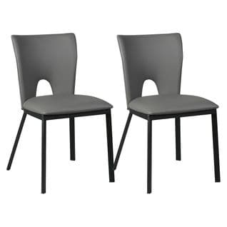 Lot De 2 Chaises Grises Métal Et Simili - Catalia