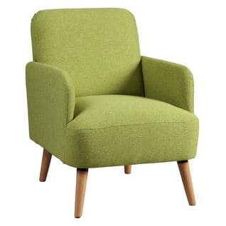 Fauteuil Rembourré Tissu Vert - Teodore