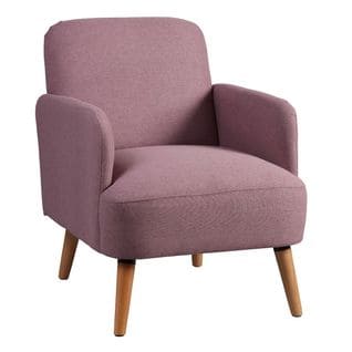 Fauteuil Rembourré Tissu Violet - Teodore