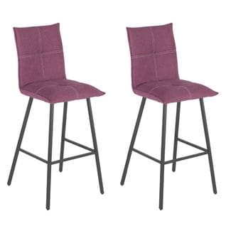 Lot De 2 Tabourets Violets Assise H76cm - Lagos