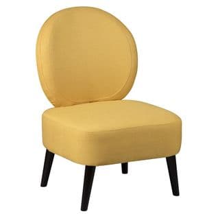 Fauteuil Crapaud Tissu Coloris Jaune Moutarde - Skalan