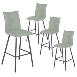 Lot De 4 Tabourets Vert D'eau Hauteur H76cm - Lagos