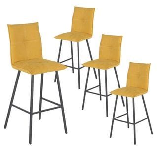 Lot De 4 Tabourets Jaunes Hauteur H65cm - Lagos