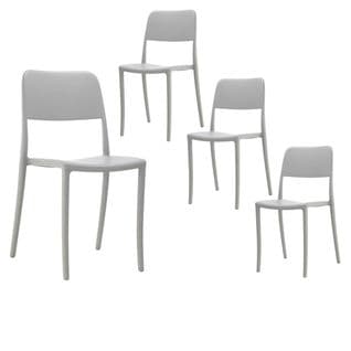 Lot De 4 Chaises Grises Intérieur Ou Extérieur - Ramona