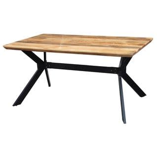 Table De Repas 180cm Manguier Massif Piètement Etoile - Stea