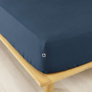 Drap Housse 180x200cm Flanelle De Coton Coloris Nuit - Hedda