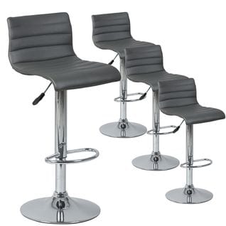 Lot De 4 Tabourets De Bar Gris - Davidson