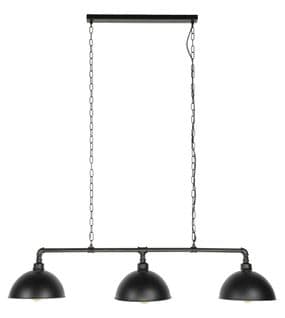 Suspension Industrielle Tuyau 3 Demi-globes Tribeca